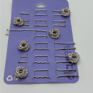Claire's Silver Sparkle Hair Pin Set